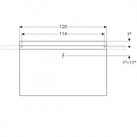 Дзеркало Geberit iCon 120х75 см з підсвічуванням 840720000