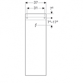 Дзеркало Geberit iCon 37х110 см з підсвічуванням 840537000