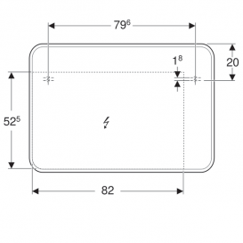 Дзеркало Geberit myDay 100х70 см з підсвічуванням 824300000