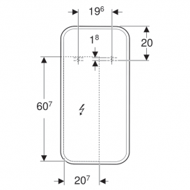 Зеркало Geberit myDay 40х80 см с подсветкой 824340000