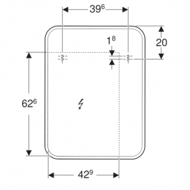Дзеркало Geberit myDay 60х80 см з підсвічуванням 824360000