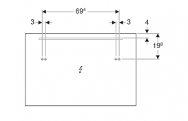 Зеркало Geberit Option Basic 100х65 см подсветка сверху 500.584.00.1