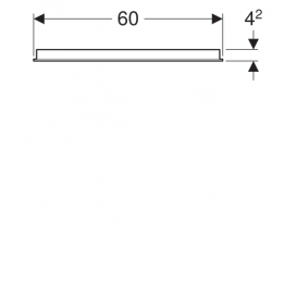 ДзДзеркало Geberit Option Basic 60х65 см двостороннє підсвічування 500.586.00.1