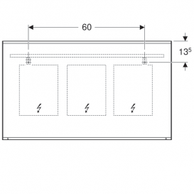 Дзеркало Geberit Option Plus 120х70 см з прямим і фоновим освітленням 501.074.00.1