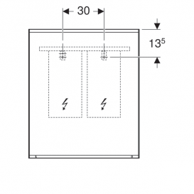 Зеркало Geberit Option Plus 60х70 см с прямым и фоновым освещением 501.071.00.1