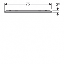 Дзеркало Geberit Option Plus 75х70 см з прямим і фоновим освітленням 501.072.00.1