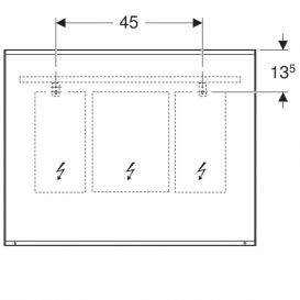Дзеркало Geberit Option Plus 90х70 см з прямим і фоновим освітленням 501.073.00.1