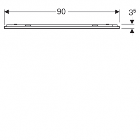 Дзеркало Geberit Option Plus 90х70 см з прямим і фоновим освітленням 501.073.00.1