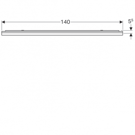 Зеркало Geberit Xeno² 140х71 см с прямым освещением и фоновой подсветкой 500.203.00.1