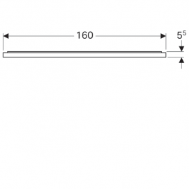 Зеркало Geberit Xeno² 160х71 см с прямым освещением и фоновой подсветкой 500.204.00.1
