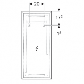 Дзеркало Geberit Xeno² 40 х 91 см з підсвічування 500.520.00.1
