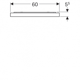 Дзеркало Geberit Xeno² 60х71 см з прямим освітленням і фоновим підсвічуванням 500.521.00.1