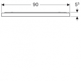 Зеркало Geberit Xeno² 90х71 см с прямым освещением и фоновой подсветкой 500.522.00.1