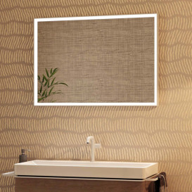 Зеркало Hansgrohe Xarita E 100,6х70,6 см с LED-подсветкой и ИК-датчиком белый матовый 54995700