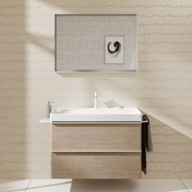 Зеркало Hansgrohe Xarita E 100,6х70,6 см с LED-подсветкой и ИК-датчиком белый матовый 54995700