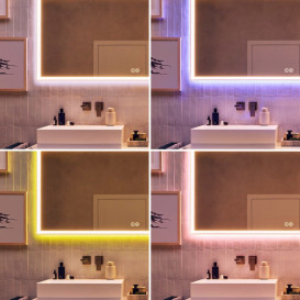 Зеркало Hansgrohe Xarita E 160,6х70,6 см с LED-подсветкой и датчиком прикосновения белый матовый 54983700