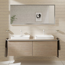 Зеркало Hansgrohe Xarita E 160,6х70,6 см с LED-подсветкой и ИК-датчиком белый матовый 54992700