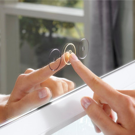 Дзеркало Hansgrohe Xarita E 50,6х70,6 см з LED-підсвічуванням та датчиком дотику білий матовий 54989700