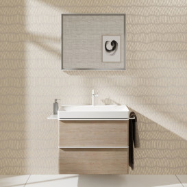 Зеркало Hansgrohe Xarita E 80,6х70,6 см с LED-подсветкой и ИК-датчиком белый матовый 54996700