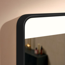 Дзеркало Hansgrohe Xarita Lite Q 50х70 см з горизонтальним LED-підсвічуванням та ІЧ-датчиком чорний матовий 54969670