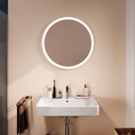 Зеркало Hansgrohe Xarita Lite S ⌀70 см с круговой LED-подсветкой и ИК-датчиком белый матовый 54979700