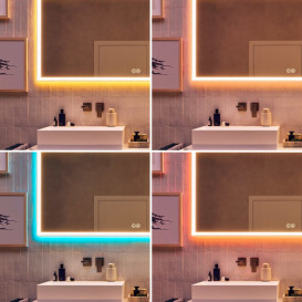 Зеркало Hansgrohe Xarita S ⌀70 см с LED-подсветкой и датчиком прикосновения белый матовый 54982700