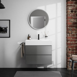 Зеркало Hansgrohe Xarita S ⌀70 см с LED-подсветкой и датчиком прикосновения белый матовый 54982700