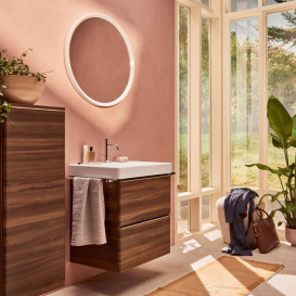 Дзеркало Hansgrohe Xarita S ⌀70 см з LED-підсвічуванням та ІЧ-датчиком білий матовий 54991700