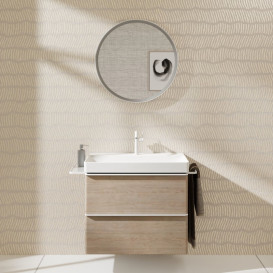 Дзеркало Hansgrohe Xarita S ⌀70 см з LED-підсвічуванням та ІЧ-датчиком білий матовий 54991700