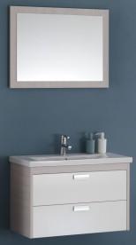 Зеркало и тумба с раковиной Kolpa-san Sara 62 ДСП светлый текстурный 507820