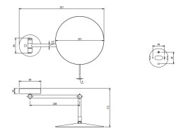 Зеркало косметическое Villeroy & Boch Elements - Tender регулируемое матовый никель TVA15101700064