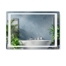 Дзеркало Kroner KRP Spiegel HR2-10070 100х70 см з LED-підсвічуванням та антизапітнінням CV030035