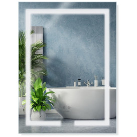 Зеркало Kroner KRP Spiegel VR1-5080 50х80 см с LED-подсветкой и антизапотеванием CV030039