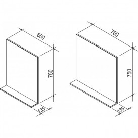 Дзеркало настінне прямокутне Ravak Rosa 760 капучіно X000001298