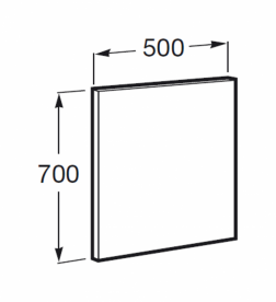 Зеркало настенное прямоугольное Roca Victoria-N 50х70 корпус ДСП A812345406