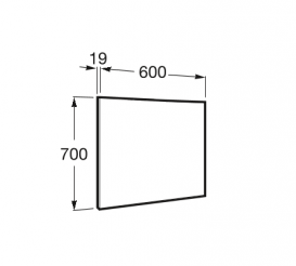 Зеркало настенное прямоугольное Roca Victoria-N 60х70 корпус ДСП A812331406