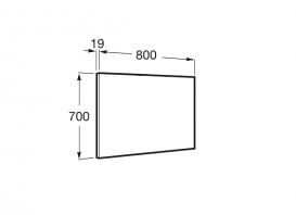 Зеркало настенное прямоугольное Roca Victoria-N 80х70 корпус ДСП A812333406