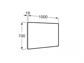 Зеркало настенное прямоугольное Roca Victoria-N 100х70 корпус ДСП A812335406