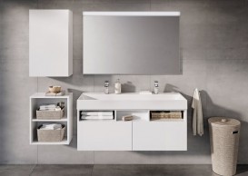 Дзеркало настінне з підсвічуванням LED Ravak Natural 1200 МДФ прямокутне білий глянець X000001058