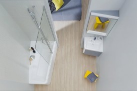 Дзеркало настінне кутовий Ravak 10 ° 650 R правосторонній сірий глянець X000001080