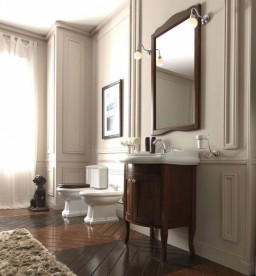 Дзеркало настінне в дерев'яній рамі Kerasan Retro 63х116 см горіх 731340