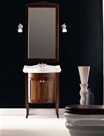 Дзеркало настінне в дерев'яній рамі Kerasan Retro 63х116 см горіх 731340