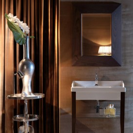 Зеркало настенное в деревянной раме Kerasan Bentley 80х100 (100х80) см тёмный ясень 918047