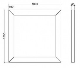 Дзеркало настінне в рамі Kerasan Retro 100х100 см чорний глянсовий 736401