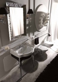 Зеркало настенное в раме Kerasan Retro 100х100 см серебро 736402