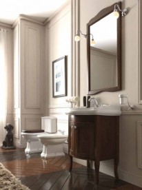 Зеркало настенное в раме Kerasan Retro 92х116 см орех 734540