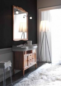 Зеркало настенное в раме Kerasan Retro 92х116 см орех 734540