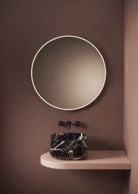 Зеркало в ванную комнату Artceram Look Ø80 см с LED-подстветкой белый матовый ACS016 05