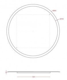 Дзеркало у ванну кімнату ArtCeram Round Ø 80 см ACS009