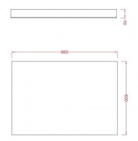 Дзеркало у ванну кімнату ArtCeram Square 86х60 см ACS010